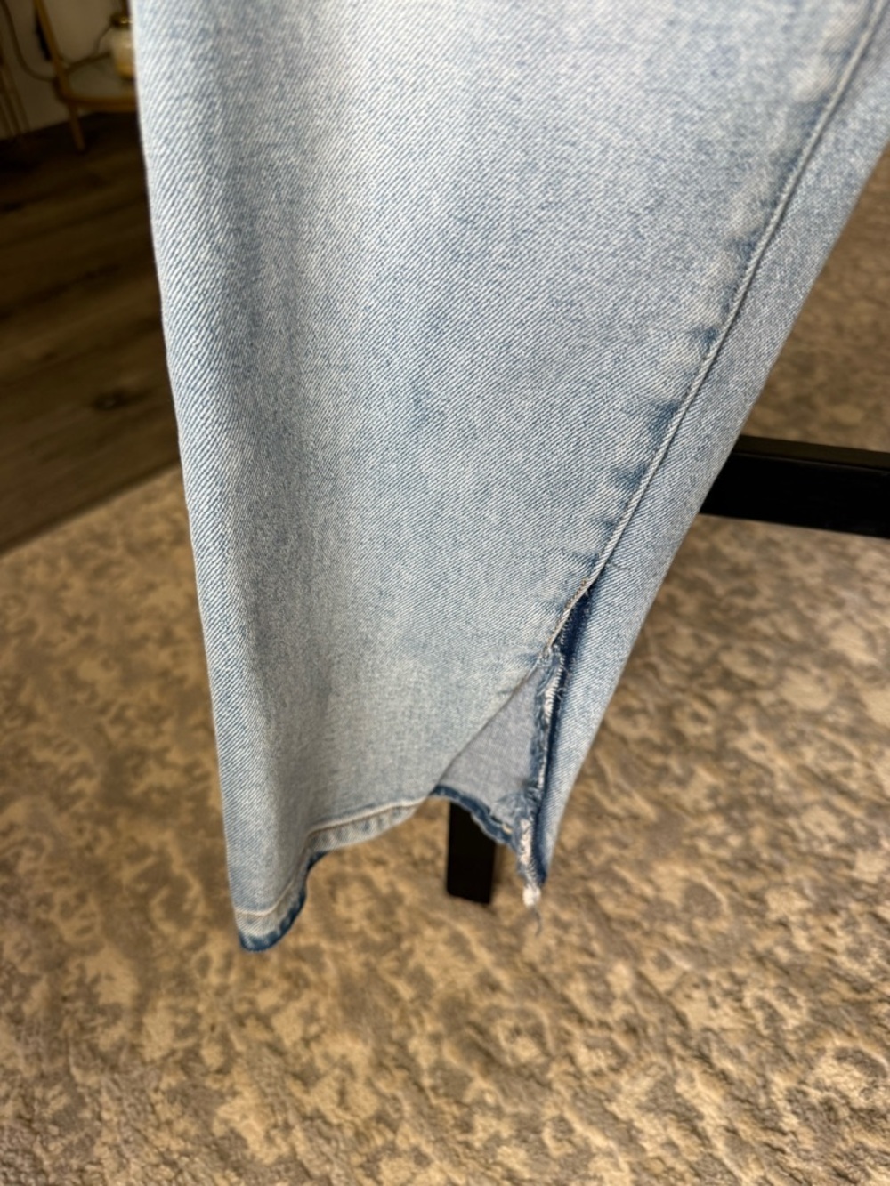 Pistola Light Wash Straight Crop Jeans Size 26 Raw Hem Distressed Ankle - Picture 5 of 9
